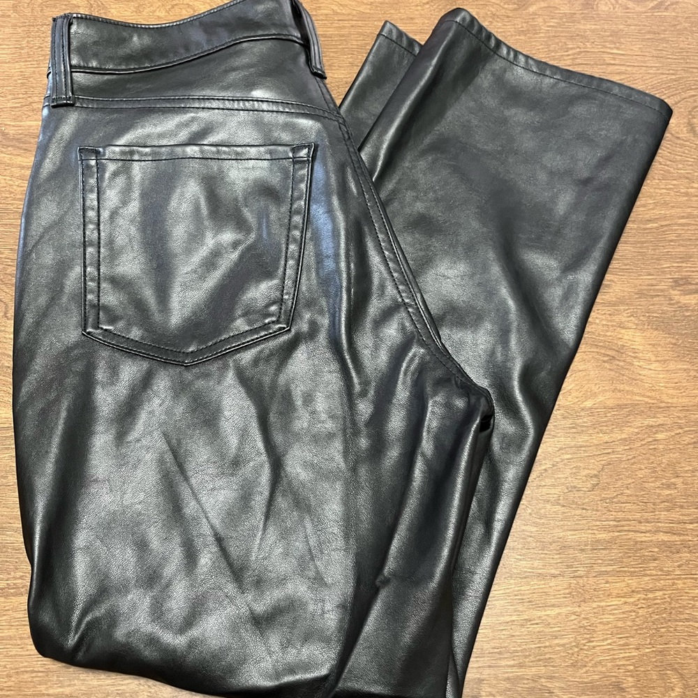 Black Faux Leather Pants